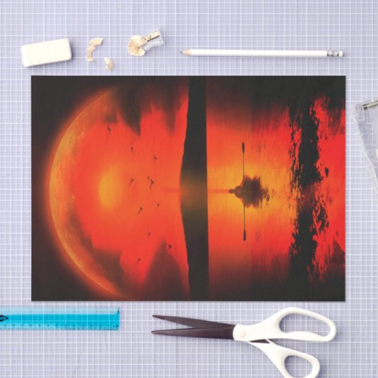  Sunset Hope Faith Love Enmoediger Tissuepapier (Craft)