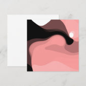 Sunset Horizon: Abstract Roze, Zwart & Wit (Voorkant / Achterkant)