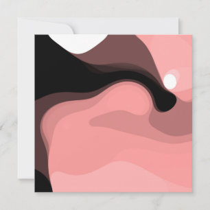 Sunset Horizon: Abstract Roze, Zwart & Wit