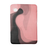 Sunset Horizon: Abstract Roze, Zwart & Wit Badmat (Voorkant Verticaal)