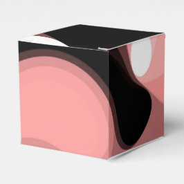 Sunset Horizon: Abstract Roze, Zwart & Wit Bedankdoosjes