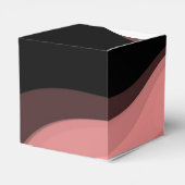 Sunset Horizon: Abstract Roze, Zwart & Wit Bedankdoosjes (Achterkant)
