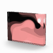 Sunset Horizon: Abstract Roze, Zwart & Wit Fotoblokken (Rechts)