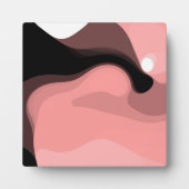 Sunset Horizon: Abstract Roze, Zwart & Wit Fotoplaat (Voorkant)