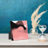 Sunset Horizon: Abstract Roze, Zwart & Wit Fotoplaat (Insitu)