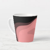 Sunset Horizon: Abstract Roze, Zwart & Wit Latte Mok (Linkerhoek)