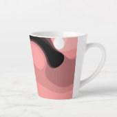Sunset Horizon: Abstract Roze, Zwart & Wit Latte Mok (Rechts)