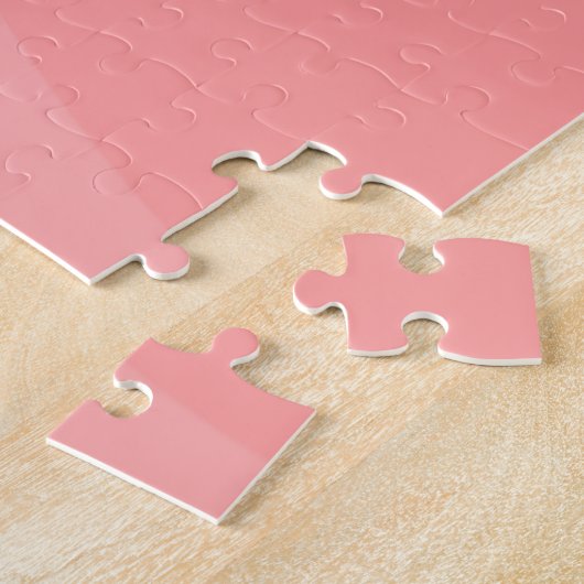 Sunset Horizon: Abstract Roze, Zwart & Wit Legpuzzel (Zijkant)