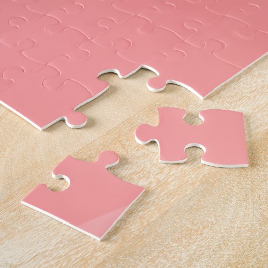 Sunset Horizon: Abstract Roze, Zwart & Wit Legpuzzel (Zijkant)