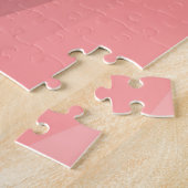 Sunset Horizon: Abstract Roze, Zwart & Wit Legpuzzel (Zijkant)