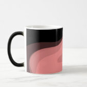 Sunset Horizon: Abstract Roze, Zwart & Wit Magische Mok (Links)