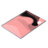 Sunset Horizon: Abstract Roze, Zwart & Wit Notitieboek (Linkerzijde)