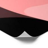 Sunset Horizon: Abstract Roze, Zwart & Wit Poster (Hoek)