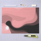 Sunset Horizon: Abstract Roze, Zwart & Wit Tissuepapier (Craft)