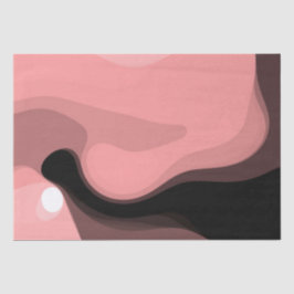 Sunset Horizon: Abstract Roze, Zwart & Wit Tissuepapier