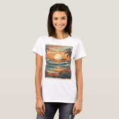 Sunset Horizon Beach Vibes T-shirt (Voorkant volledig)