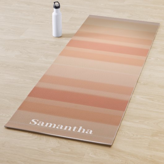 Sunset Horizon Stripes Minimal Calm Yogamat (In situ)