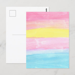 Sunset Horizon Waterverf Abstract Briefkaart