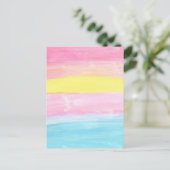Sunset Horizon Waterverf Abstract Briefkaart (Staand voorkant)