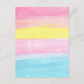 Sunset Horizon Waterverf Abstract Briefkaart (Voorkant)