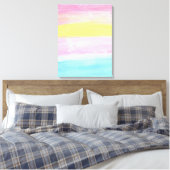 Sunset Horizon Waterverf Abstract Canvas Afdruk (Insitu (Slaapkamer))