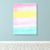 Sunset Horizon Waterverf Abstract Canvas Afdruk (Insitu (Houten vloer))