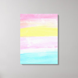 Sunset Horizon Waterverf Abstract Canvas Afdruk