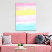 Sunset Horizon Waterverf Abstract Canvas Afdruk (Insitu (Woonkamer))
