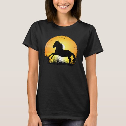 Sunset Horse Breed Silhouette Appaloosa T-shirt (Voorkant)