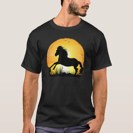 Sunset Horse Breed Silhouette   Appaloosa T-shirt (Voorkant)