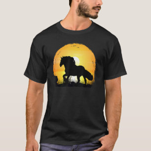 Sunset Horse Breed Silhouette Coldblood T-shirt