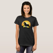 Sunset Horse Breed Silhouette  Haflinger Horse T-shirt (Voorkant volledig)