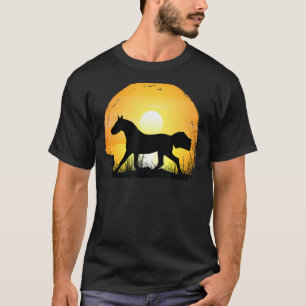 Sunset Horse Breed Silhouette Holsteiner Horse T-shirt
