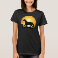 Sunset Horse Breed Silhouette Westphalian