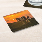 Sunset Horse Kartonnen Onderzetters (Schuin)