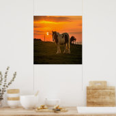 Sunset Horse Poster (Keuken)
