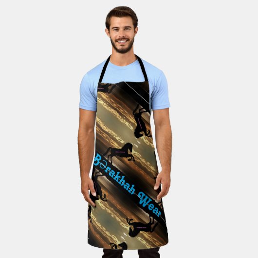 Sunset Horses Schort (Gedragen)