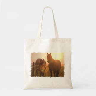 Sunset Horses Small Bag Tote Bag