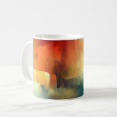 Sunset Hues Abstracte Kunst Mok, kunstzinnige cade Koffiemok (Voorkant links)