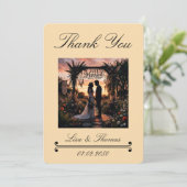 Sunset Hues Nomadic Boho Bedankkaart (Staand voorkant)