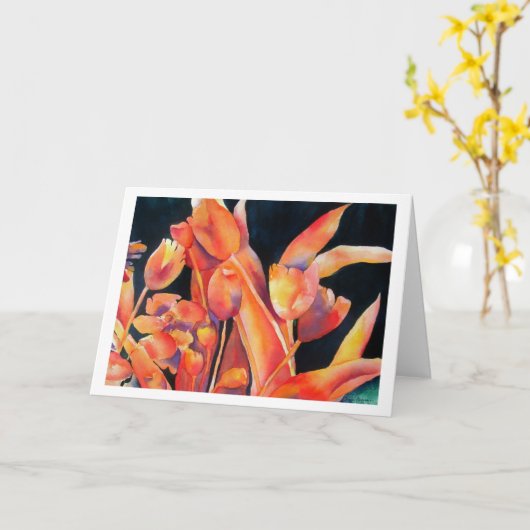 Sunset Hues Tulip Blank Kaart (Gele Bloem)