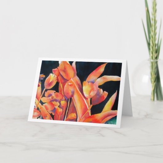 Sunset Hues Tulip Blank Kaart (Voorkant)