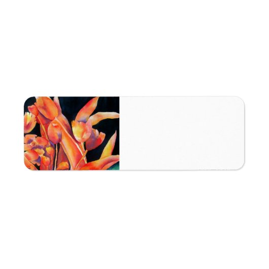 Sunset Hues Tulips Return Address Label (Voorkant)