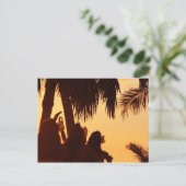Sunset Hula Dancing Briefkaart (Staand voorkant)