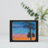 'Sunset Hum' schilderij op een Briefkaart (Staand voorkant)