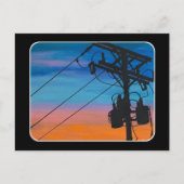 'Sunset Hum' schilderij op een Briefkaart (Voorkant)