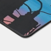 'Sunset Hum' schilderij op een Bureaumat (Hoek)