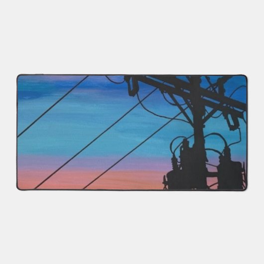 'Sunset Hum' schilderij op een Bureaumat (Voorkant)