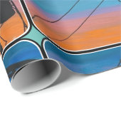 'Sunset Hum' schilderij op een Cadeaupapier (Rol Hoek)