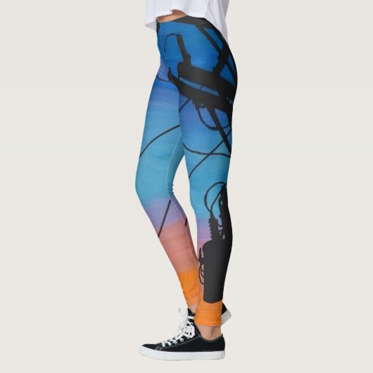 'Sunset Hum' schilderij op een Leggings (Links)